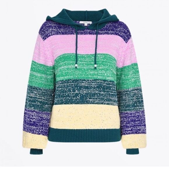 OLIVIA RUBIN Suki - Stripe Knitted Hoodie - Multi - Picture 3 of 6